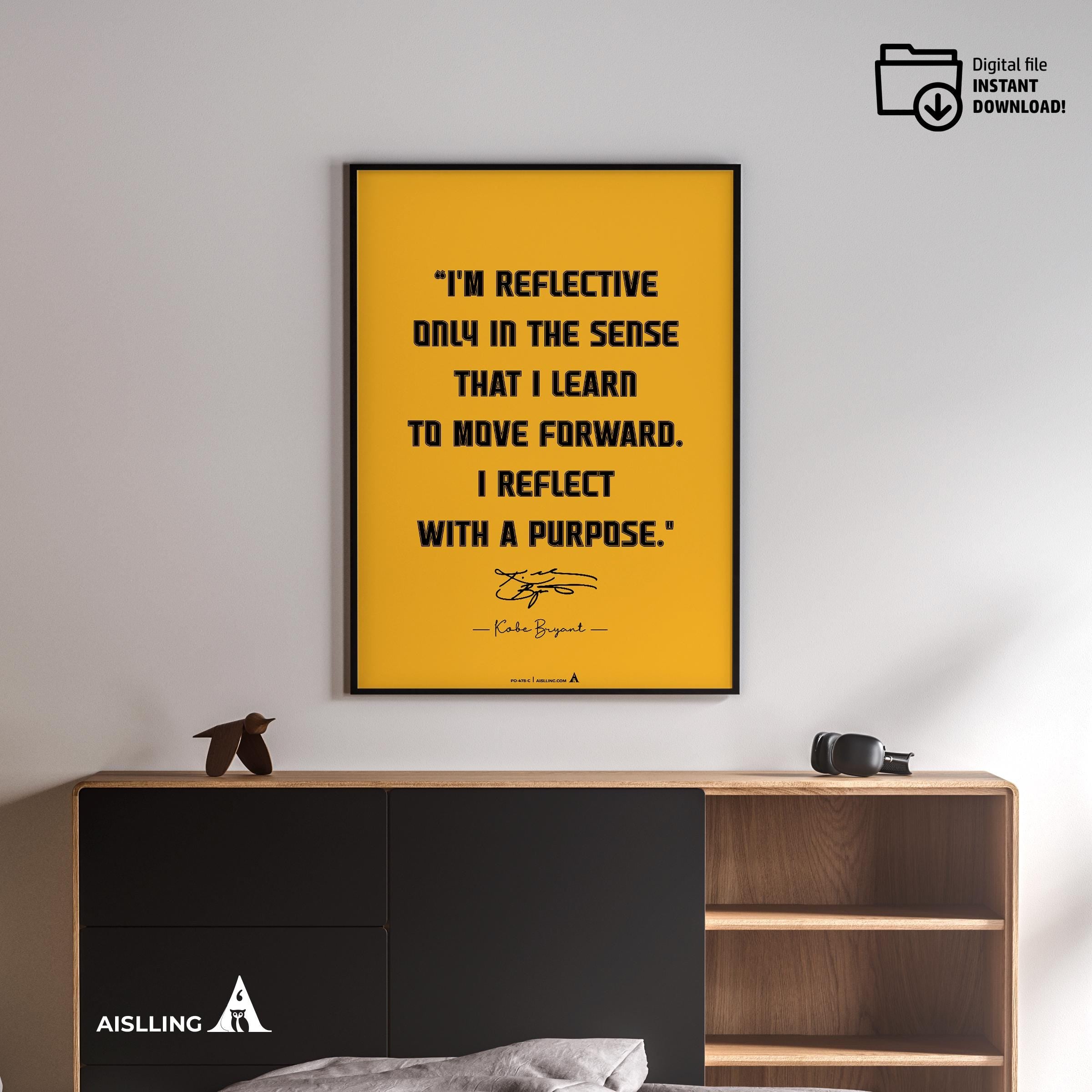 Aislling — Kobe Bryant Mamba Mentality Quotes, NBA Sports, Printable NBA Poster, Teenager kid basketball gi... | Aislling printable