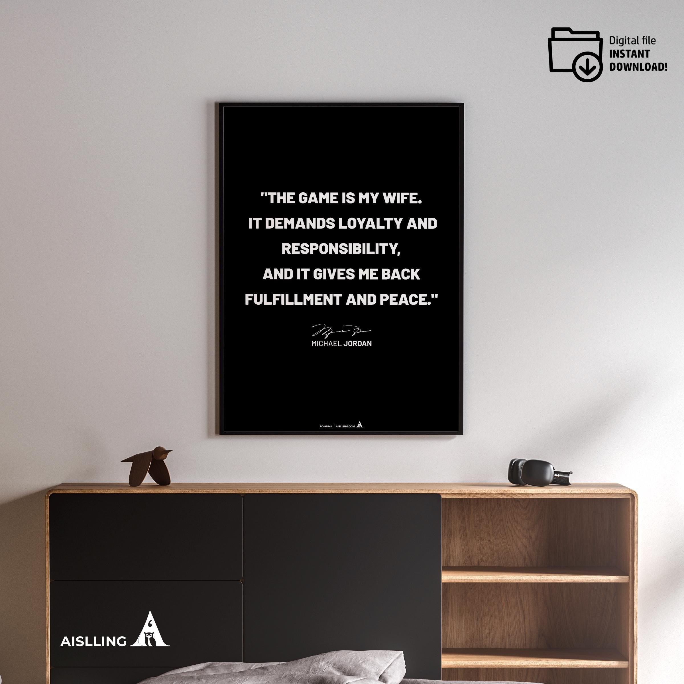 Basketball Art — Michael Jordan Inspirational Quote Poster: Basketball Legend Art (Digital Download) | Aislling printable