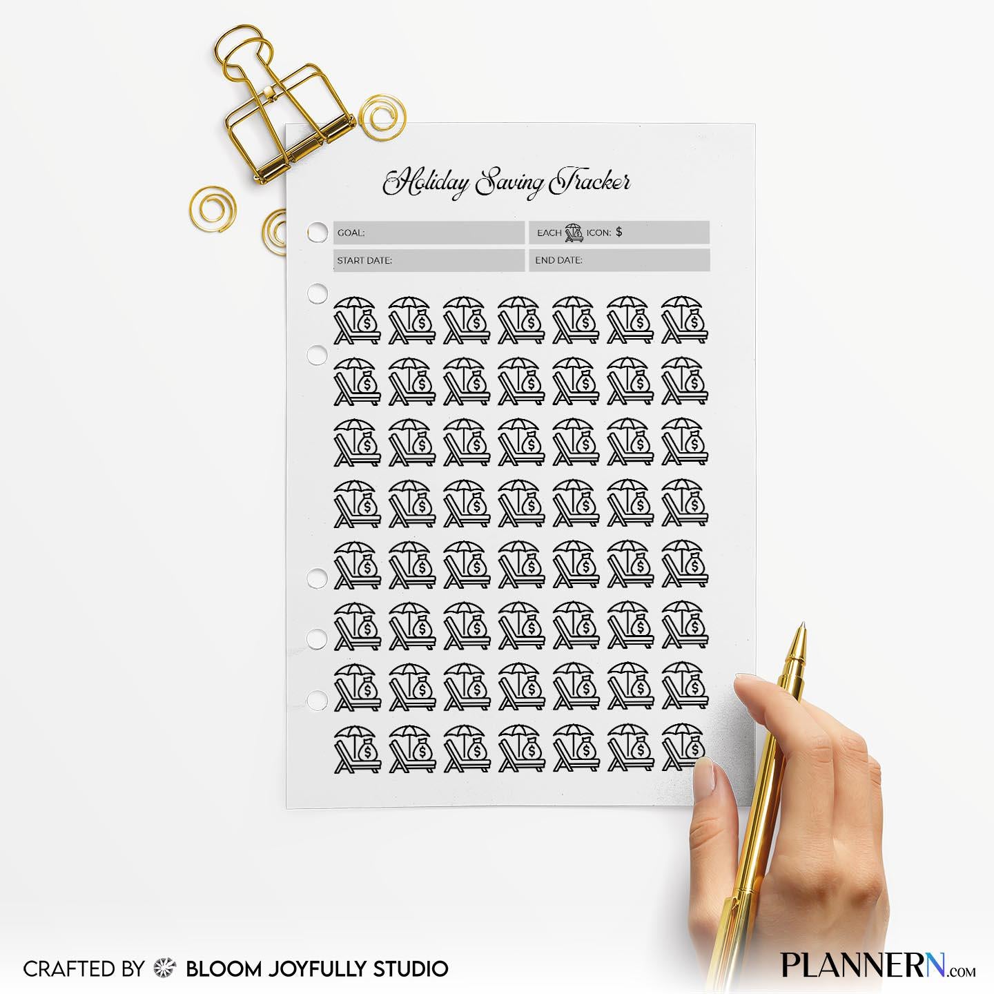 Budget Planner — Holiday Fund Trader PRINTABLE, Holiday Savings Tracker, Vacation Savings Planner, Travel B... | Bloom Joyfully printable