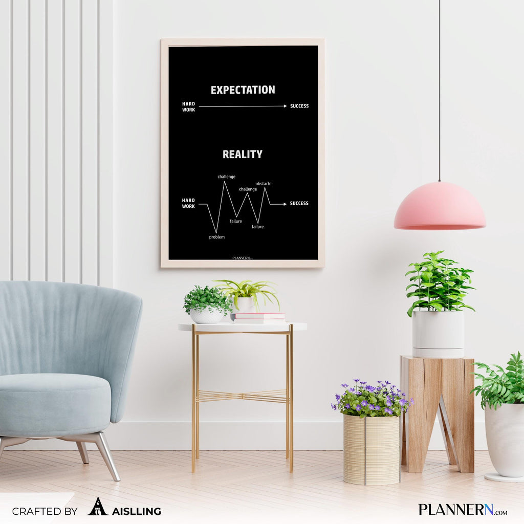 Expectation Reality — Expectation and Reality Quote Poster – Relatable Humor Wall Art, Funny Meme Decor, Mi... | Aislling printable