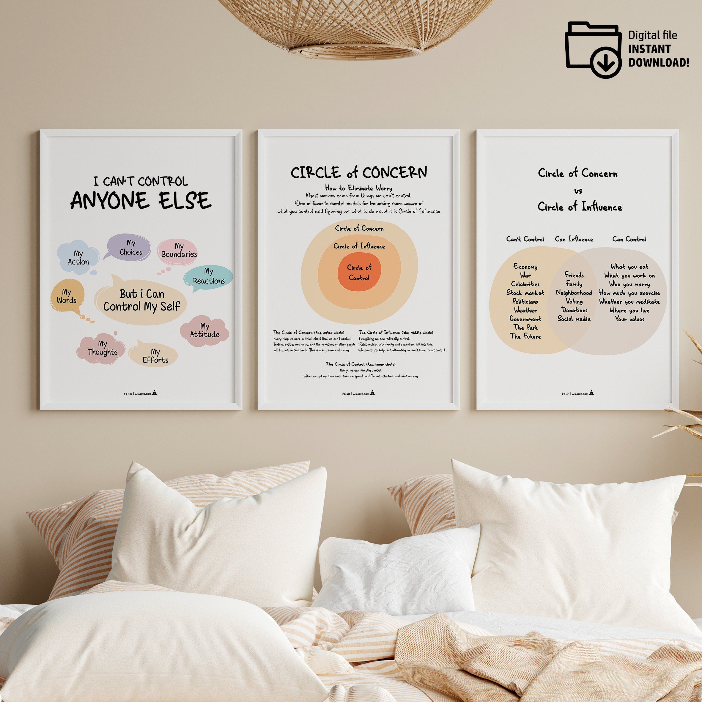 Act — Set of 6 Prints, Grateful Prints, POSTER/CARD, ADHD, Autism, coping skills, mental health, therapeuti... | Mindfulness printable
