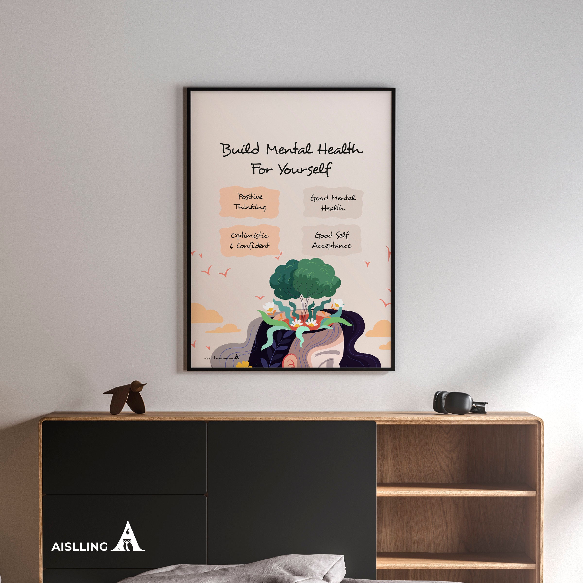 Aislling — Build Mental Health For Yourself, Decor Print Counselor Office Art Feelings SEL Kids Peace Class... | Mindfulness printable