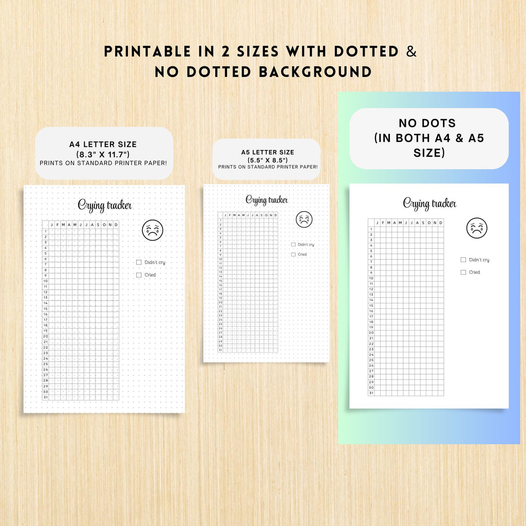 Anxiety Tracker — Crying Tracker PRINTABLE, Mental Health Tracker, Emotional Release Log, Crying Pattern Tr... | Mindfulness printable