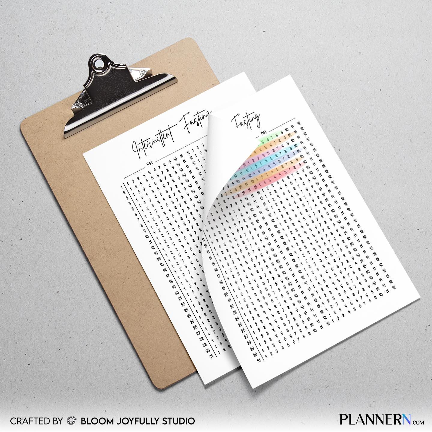 Daily Fasting Log — Intermittent Fasting Tracker PRINTABLE, Fasting Log, Weight Loss Planner, Daily Weekly ... | Nutri Track printable