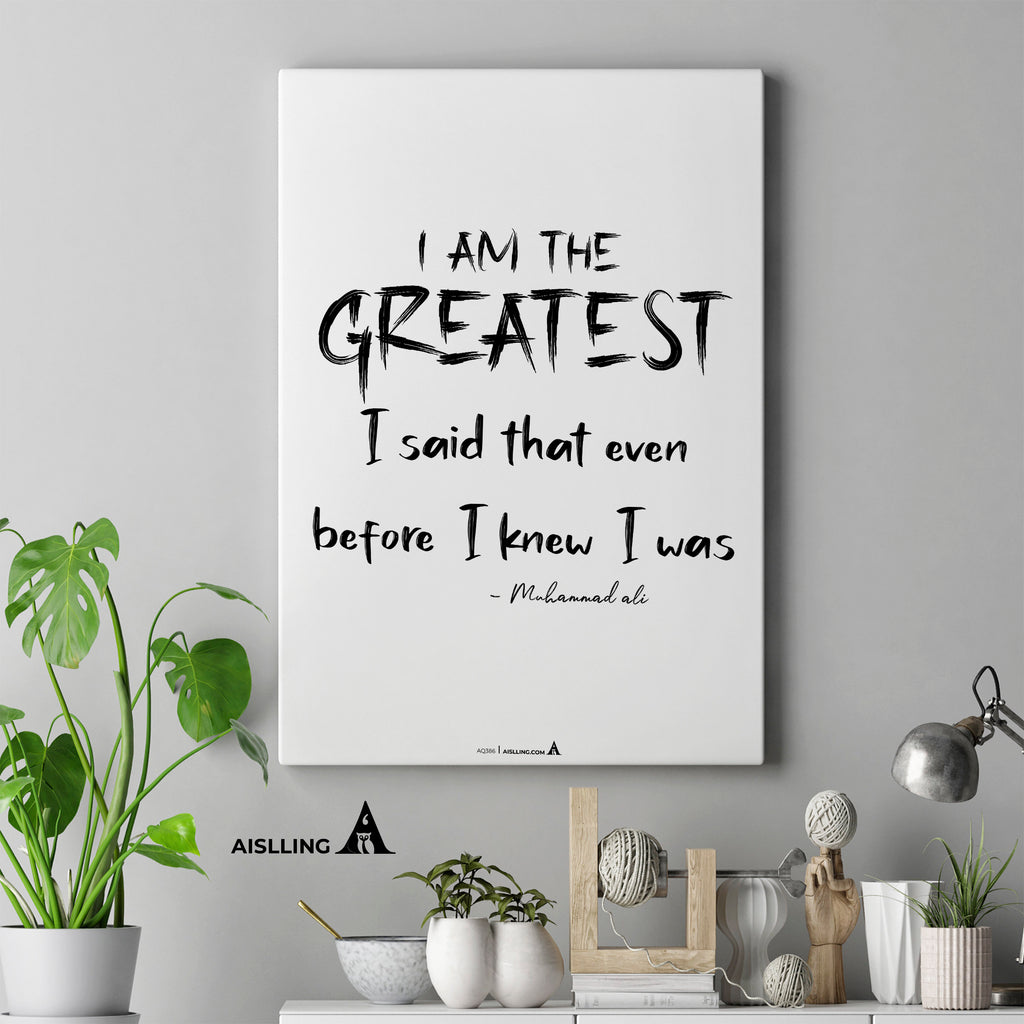 Aislling — I am the greatest, muhammad ali Quote Poster Printables, Inspirational Quote Poster, Motivationa... | Aislling printable