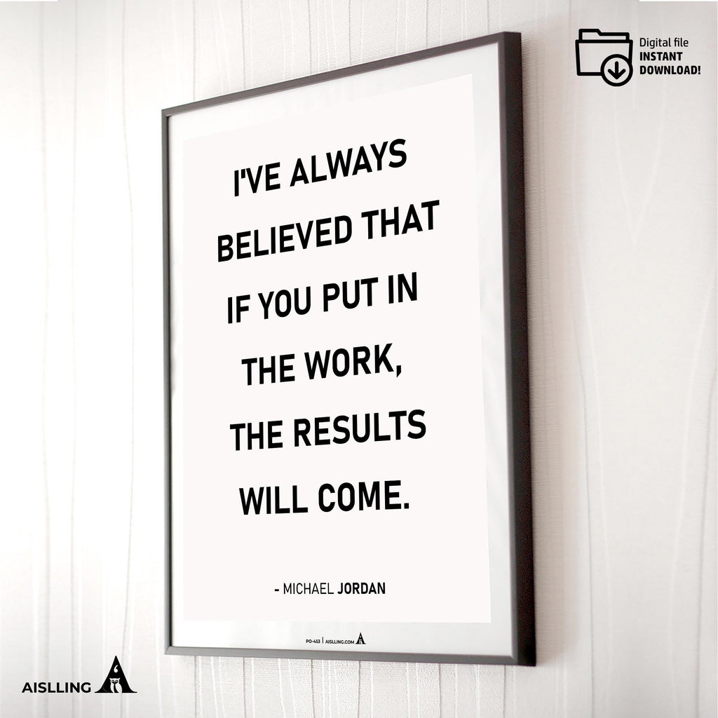 Air Jordan — Michael Jordan Quotes Digital Printable Wall Art Inspirational Quotes Jordan Mentality Poster ... | Aislling printable