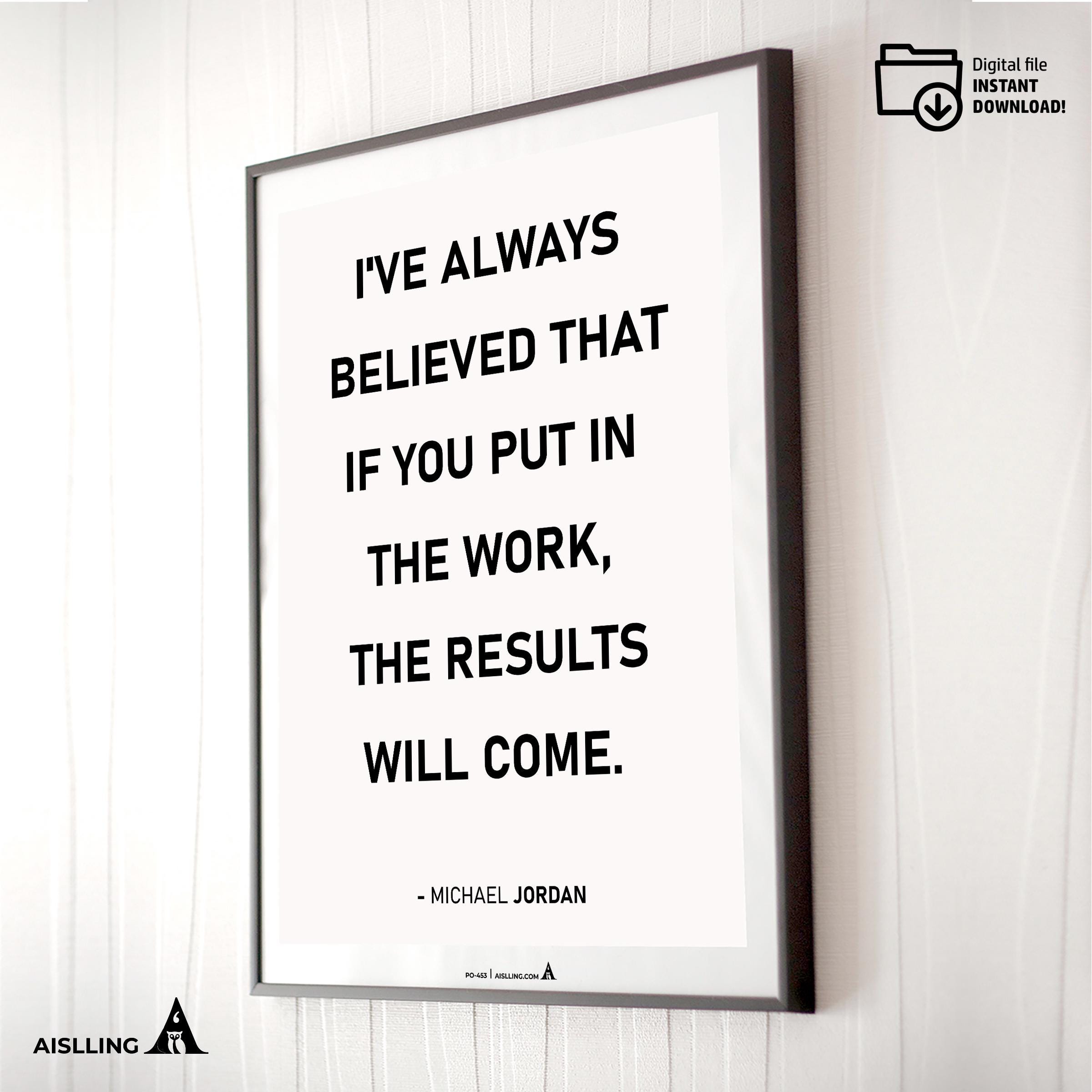 Air Jordan — Michael Jordan Quotes Digital Printable Wall Art Inspirational Quotes Jordan Mentality Poster ... | Aislling printable
