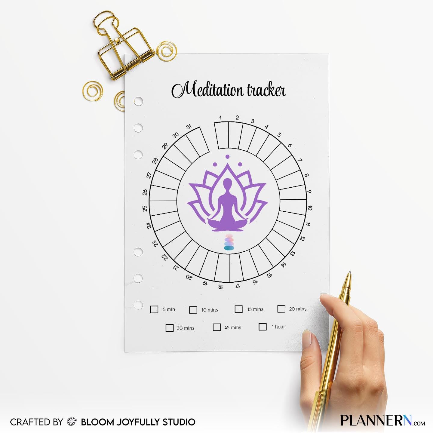 Calm Routine — Meditation Tracker Printable, Daily Mindfulness Log, Meditation Journal, Habit Tracker PDF, ... | Mindfulness printable