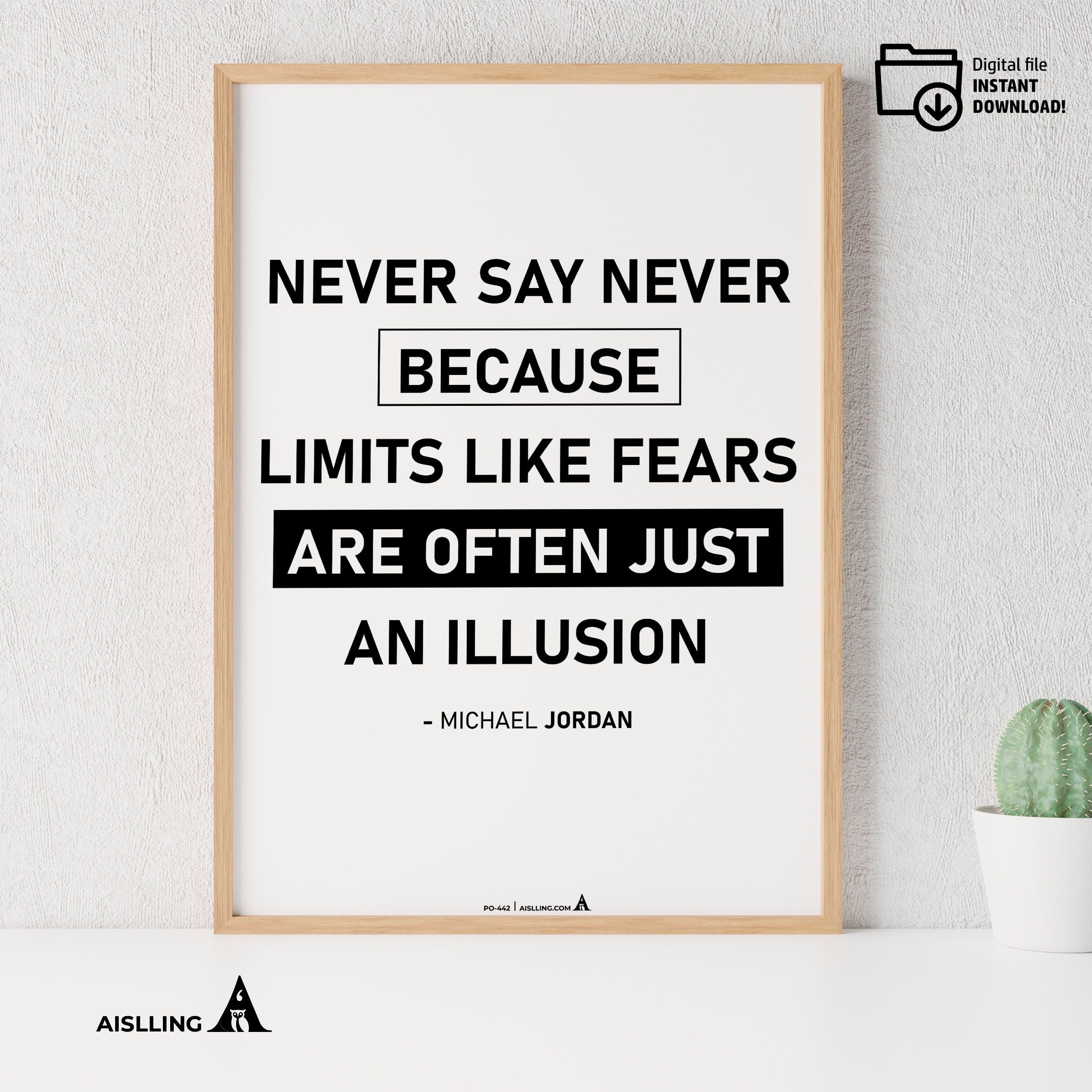 Aislling — Digital Printable Wall Art, Michael Jordan Quotes Printable Wall Art, Inspirational Digital Down... | Aislling printable