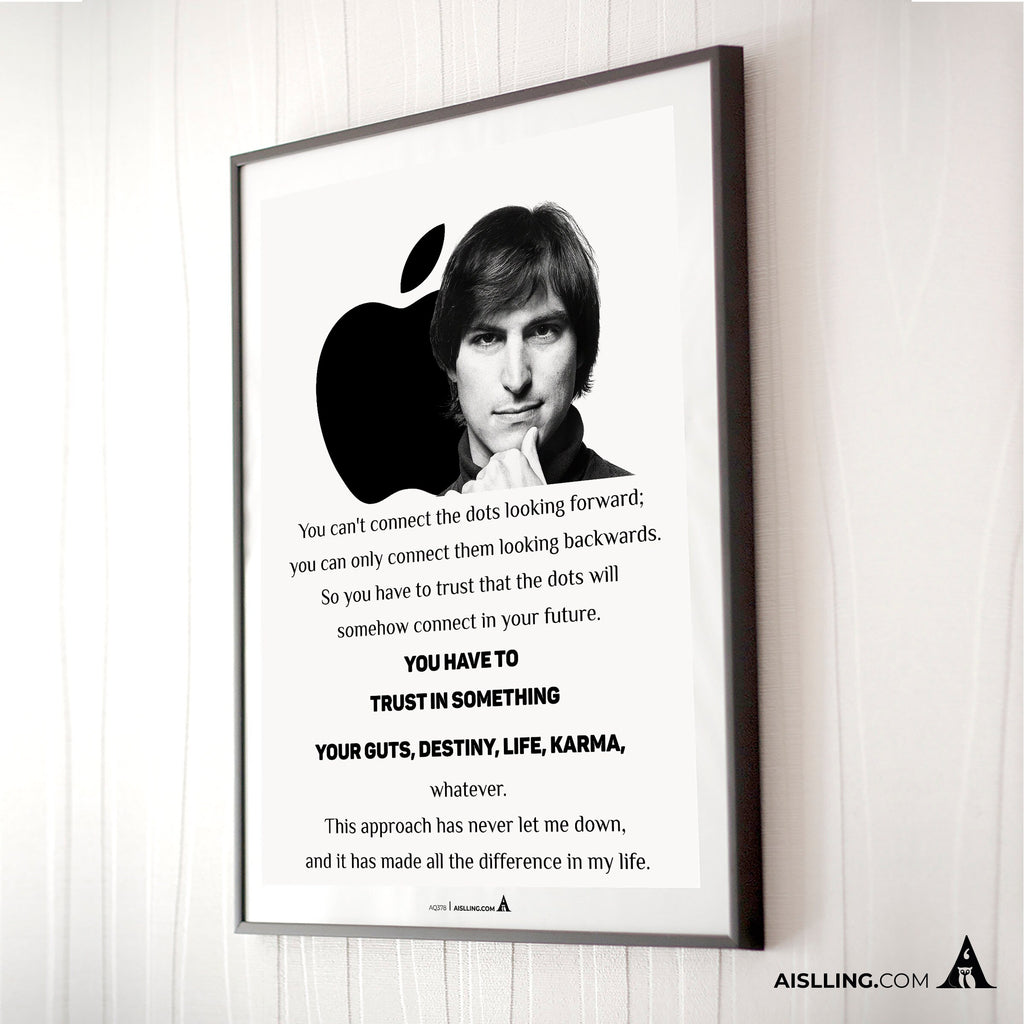 Aislling — You can't connect the dots looking forward, Steve Jobs Quote, Printables, Inspirational Quote Po... | Aislling printable