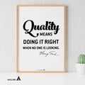 Aislling — Henry Ford Quote, Quality means doing it right when no one is looking, Inspirational Quote Poste... | Aislling printable