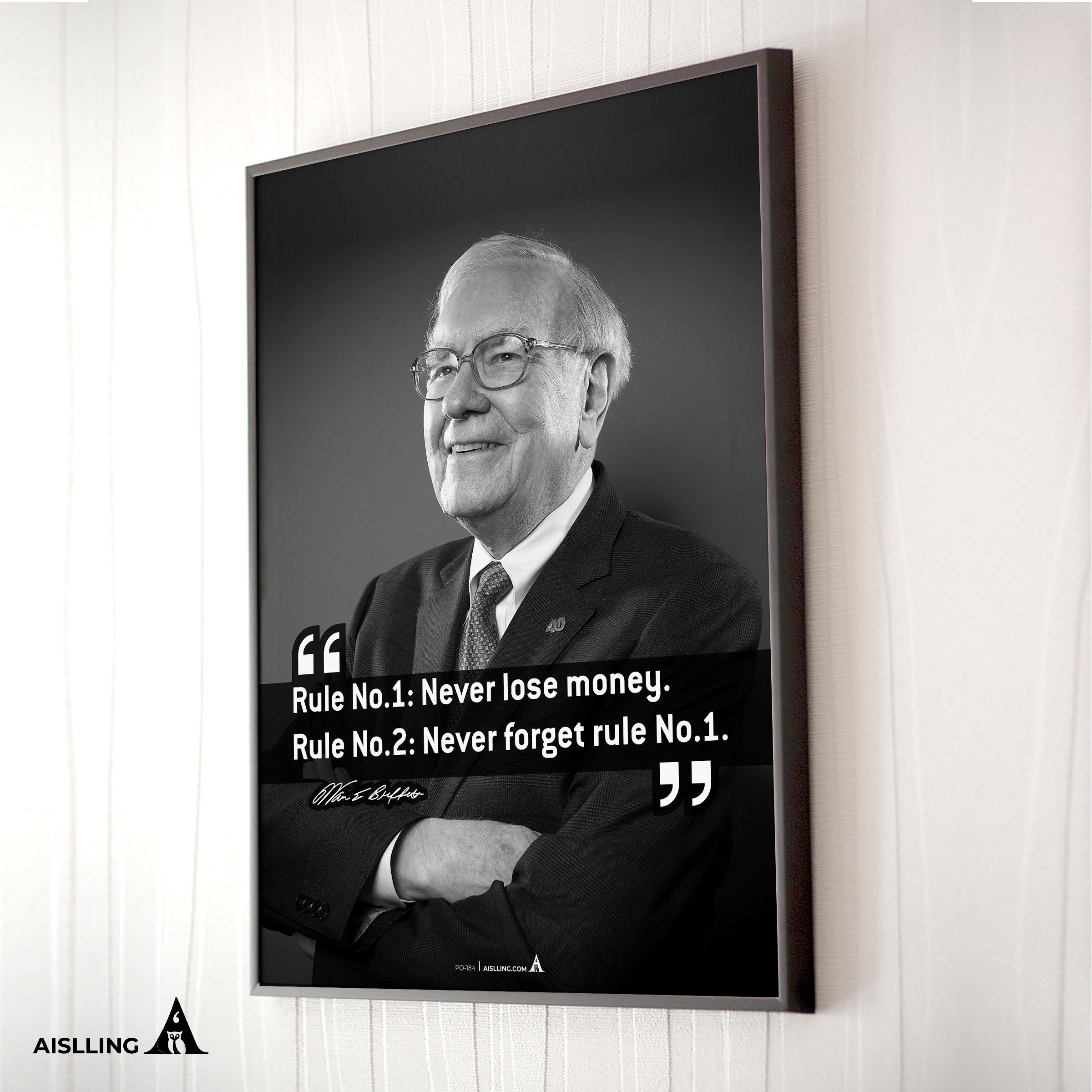 Aislling — Rules That Warren Buffett Lives, Never lose money Quote Poster Printables, Inspirational Quote P... | Aislling printable