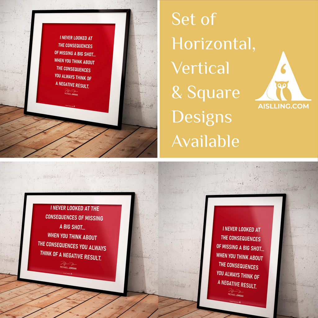 Athlete Quote — Michael Jordan Quote Poster: Motivational Basketball Art (Digital Download) | Aislling printable