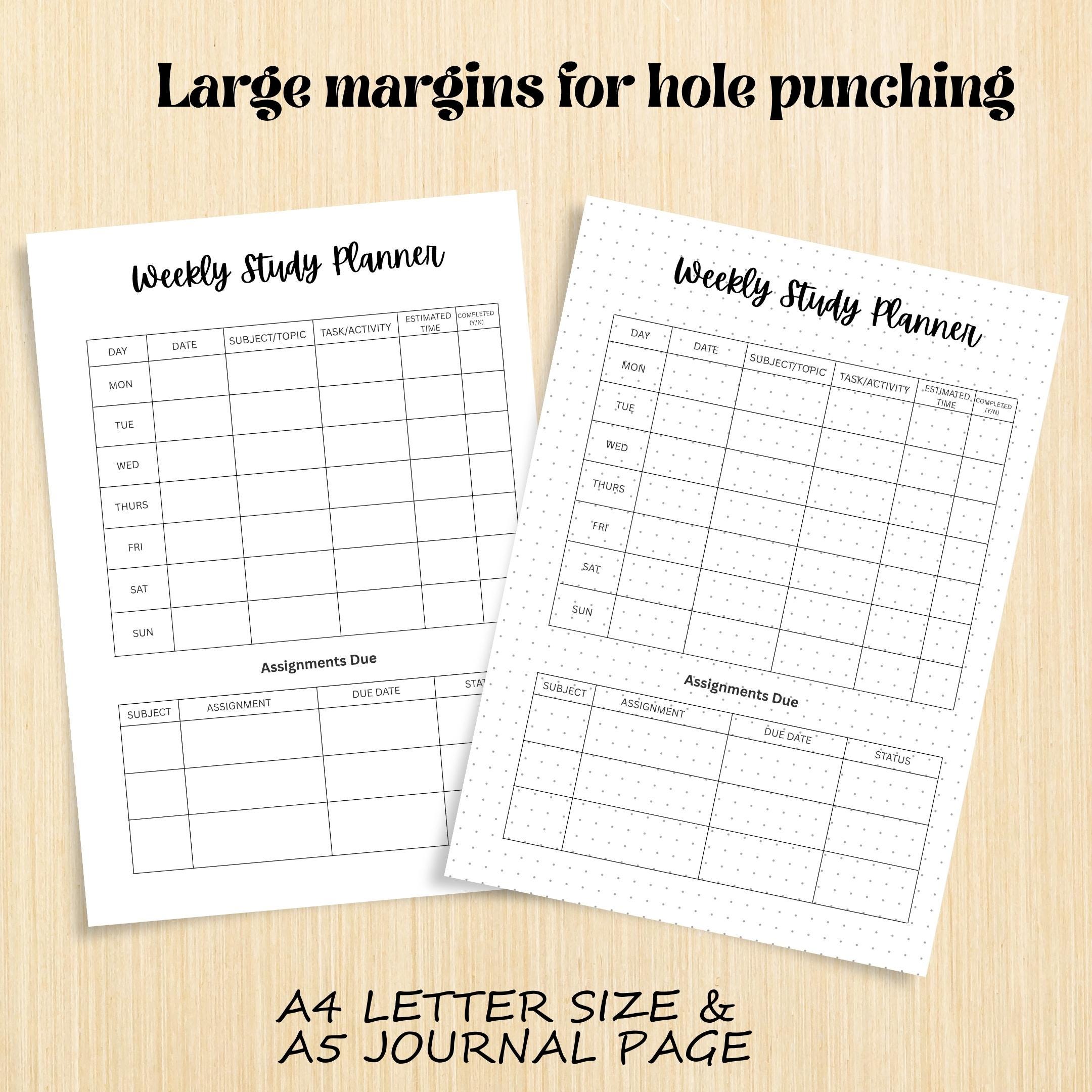 Academic Organizer — Student Planner Bundle, Aesthetic Student Planner, Minimalist Homework, Assignment and... | Bloom Joyfully printable