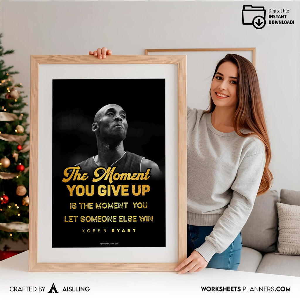 Aislling — The moment Kobe Mamba Mentality Quotes, NBA Sports, Printable NBA Poster, Teenager kid basketbal... | Aislling printable