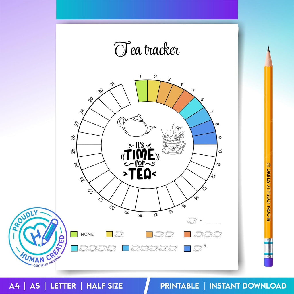 Herbal Tea Log — Tea Tracker PRINTABLE, Daily Tea Log Journal, Tea Lover Planner, Herbal Tea log, Wellness ... | Bloom Joyfully printable