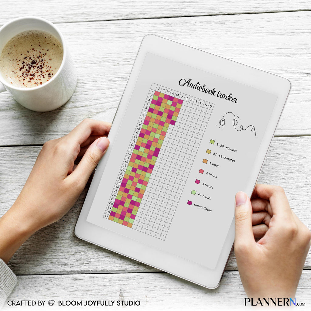 Audiobook Journal — Audiobook Tracker PRINTABLE, Reading Journal, Reading Tracker, Planner Page, Audiobook ... | Bloom Joyfully printable