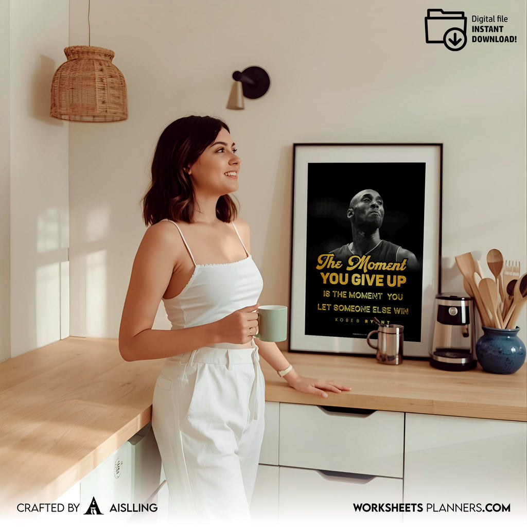 Aislling — The moment Kobe Mamba Mentality Quotes, NBA Sports, Printable NBA Poster, Teenager kid basketbal... | Aislling printable