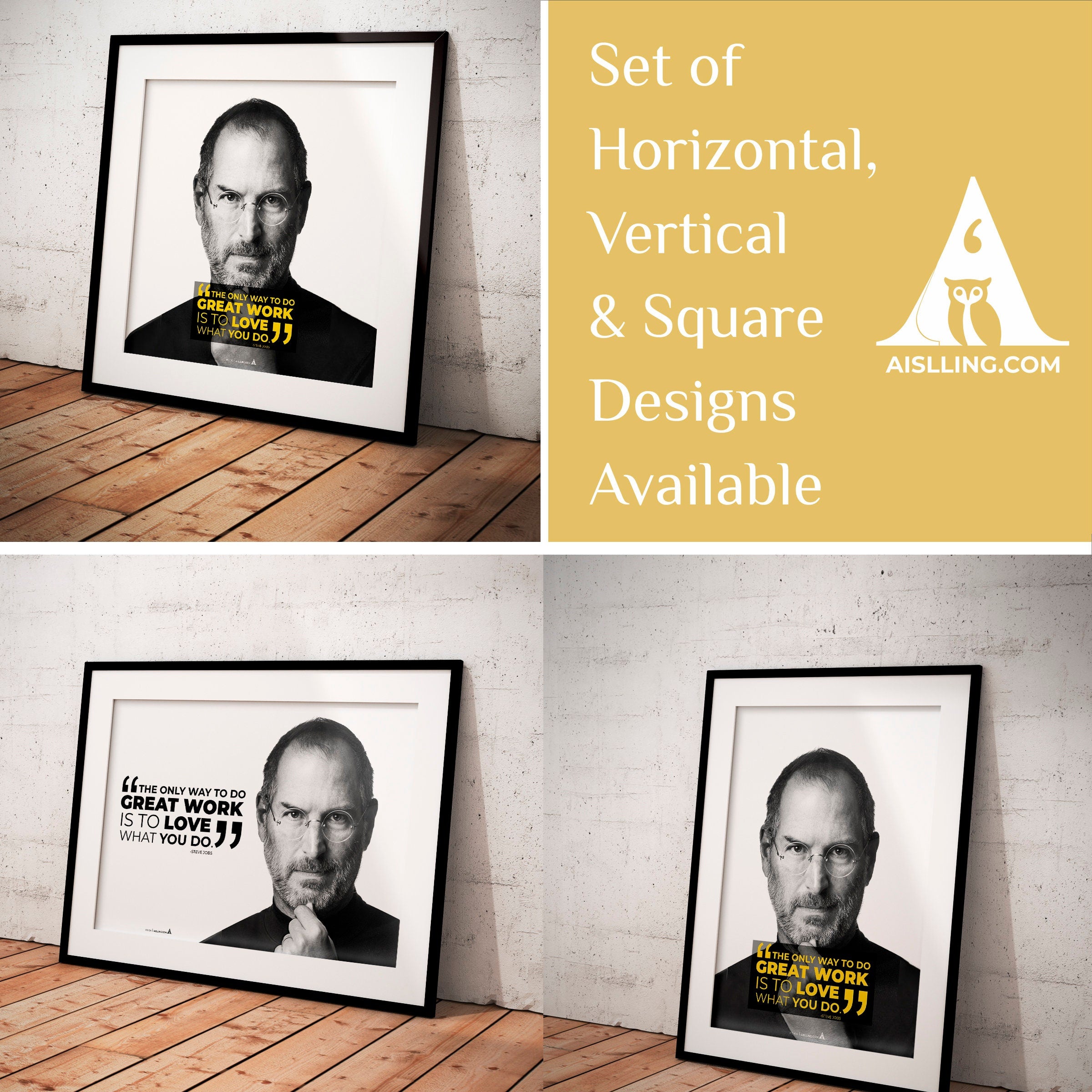 Aislling — The only way to do great work is to love, Steve Jobs Quote Poster Printables, Inspirational Quot... | Aislling printable