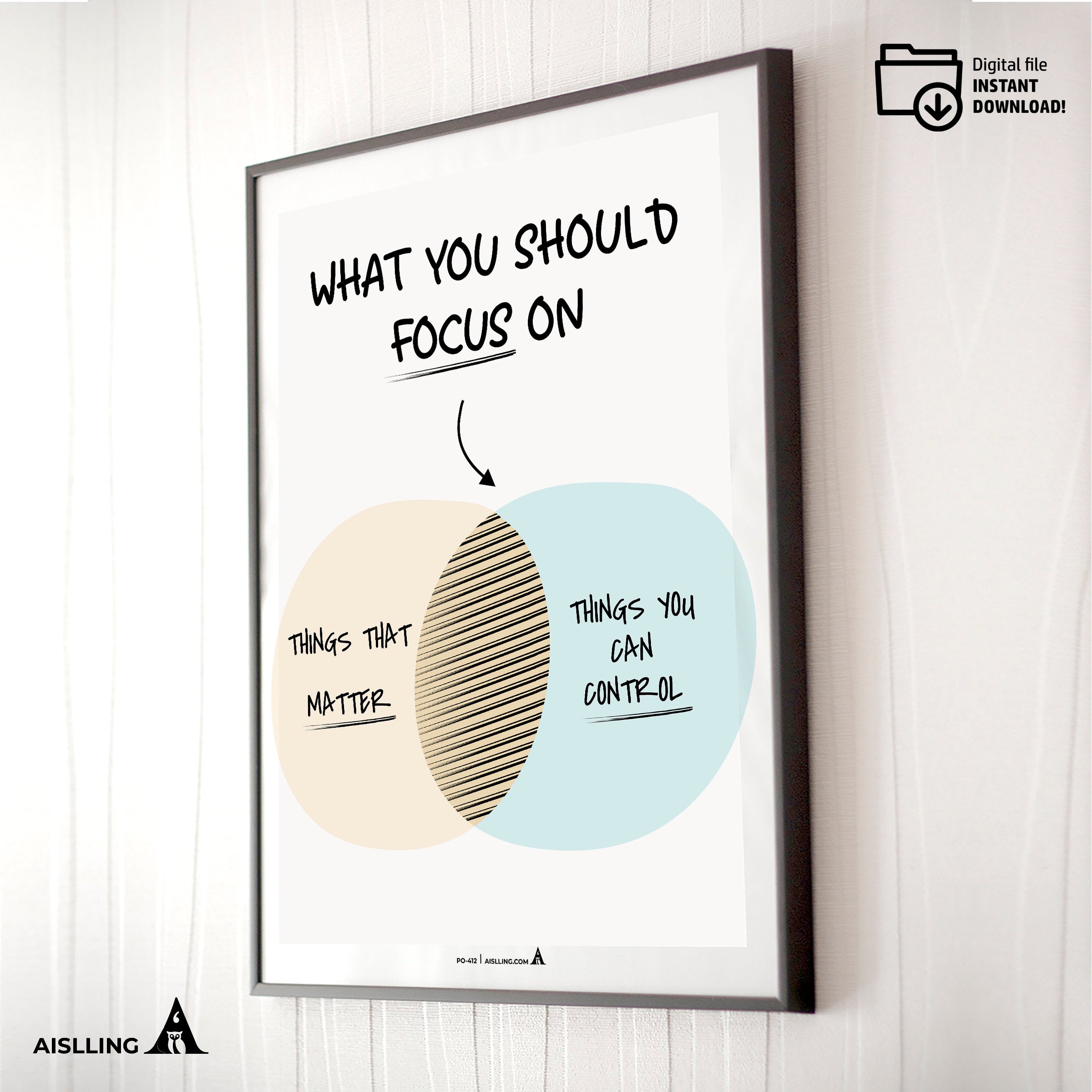 Adhd Worksheets — How to Focus on What Matters Most Poster, Counselor Office Decor, Mental Health Prints, C... | Mindfulness printable