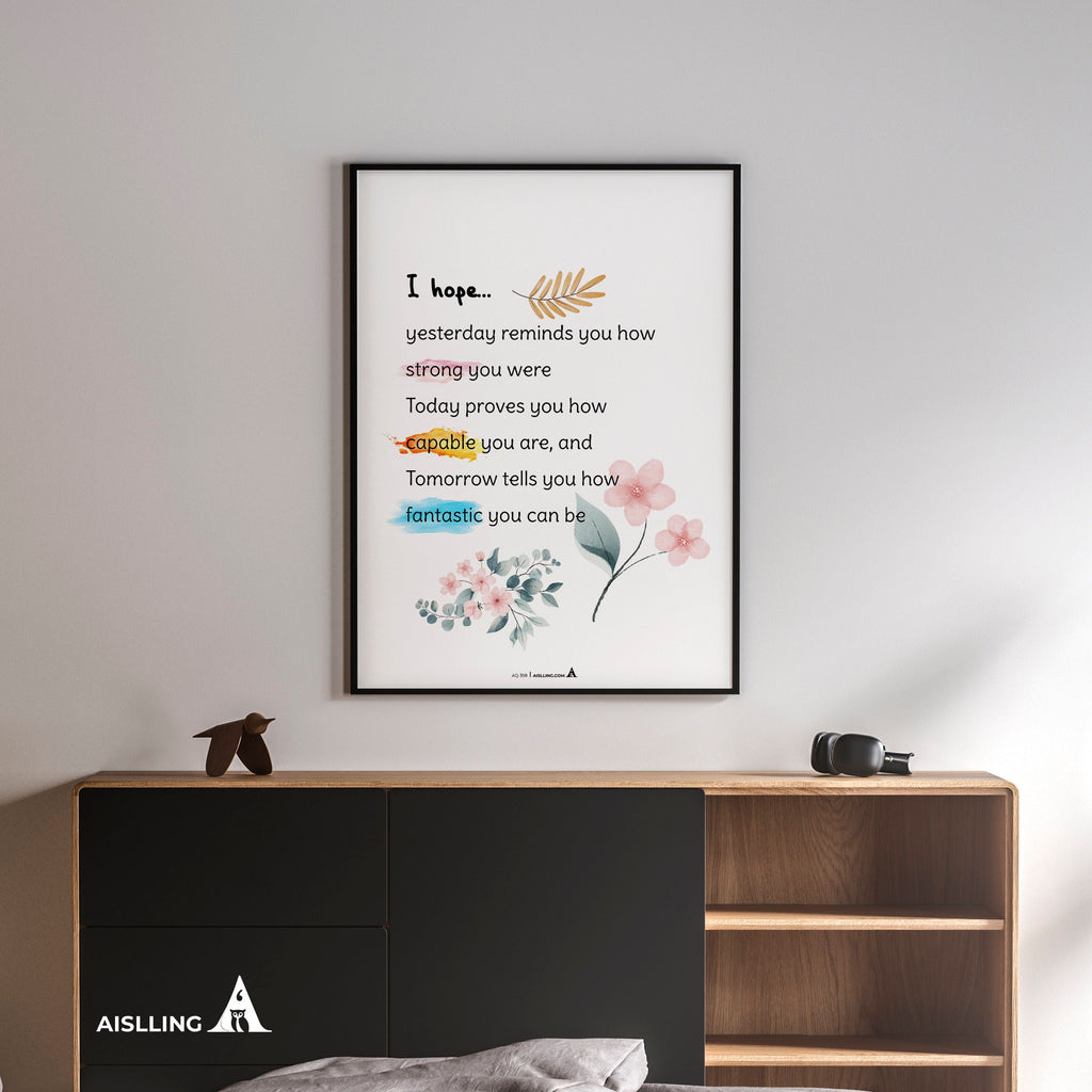Aislling — I hope Posters Sign Kit Calming Decor Print Counselor Office Art Feelings SEL Kids Peace Classro... | Mindfulness printable