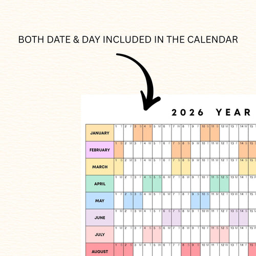 2026 Planner — 2026 PRINTABLE Wall Calendar, Dated Calendar, PDF, Different Sizes Available, Plan Your Day ... | Bloom Joyfully printable