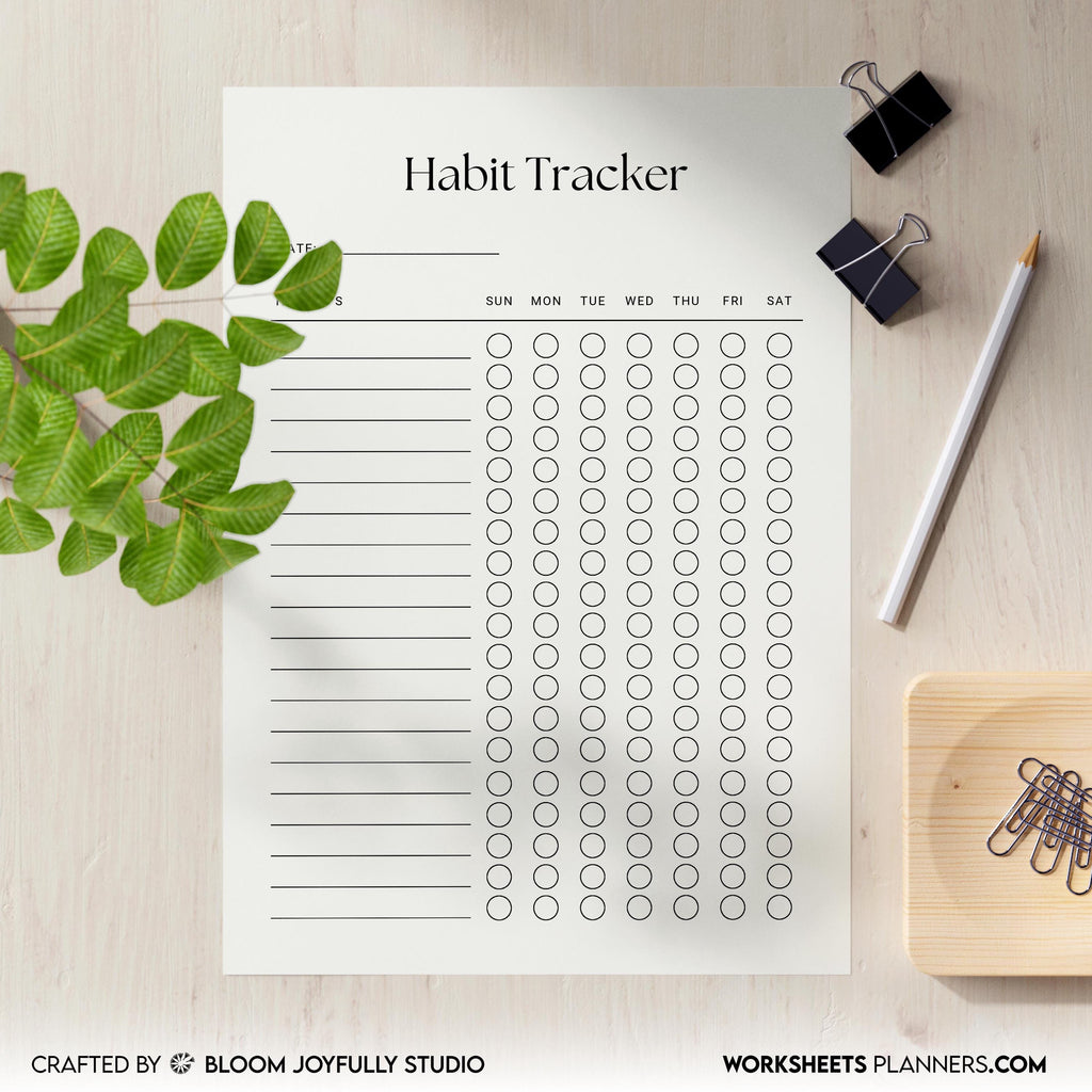 Daily Habits — Habit Tracker, PRINTABLE Habit Tracker, Routine Tracker, Monthly Tracker, Printable Planner ... | Bloom Joyfully printable