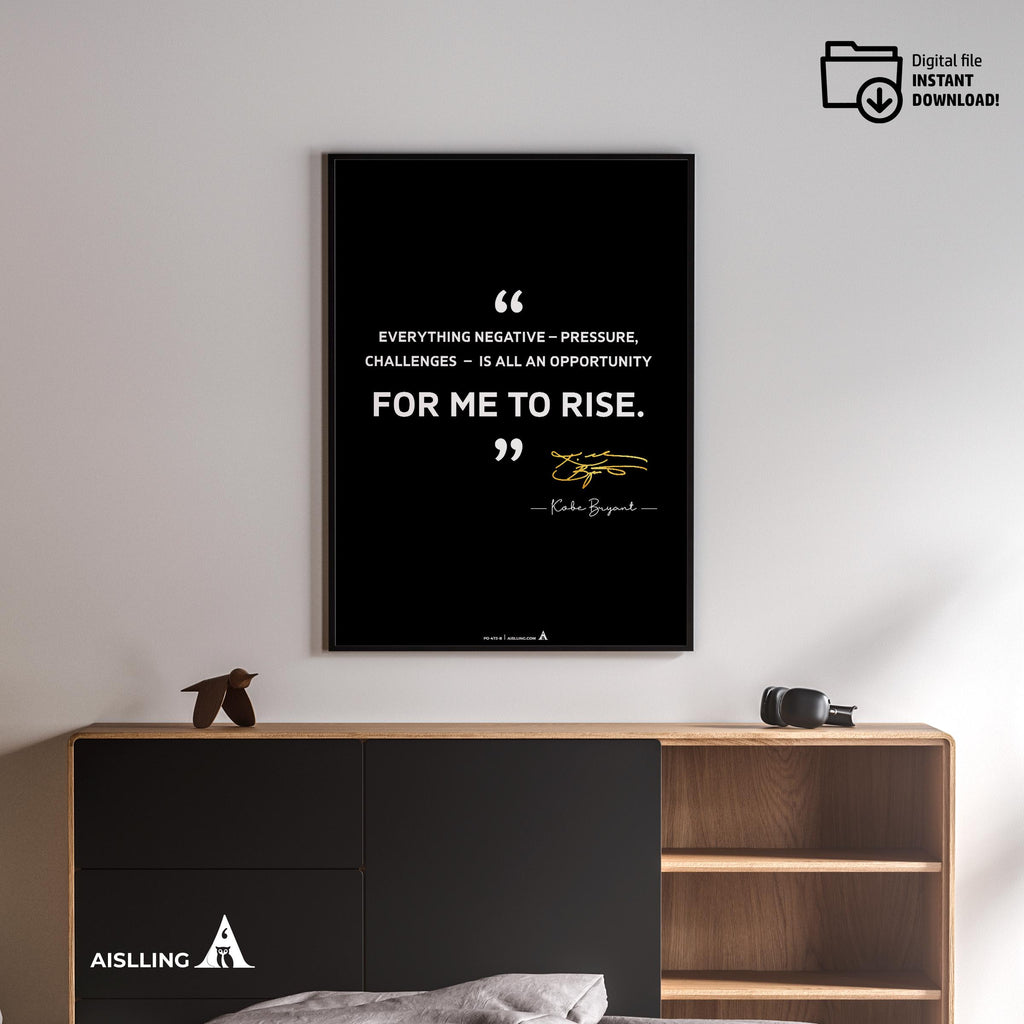 Aislling — Kobe Bryant Mamba Mentality Quotes, NBA Sports, Printable NBA Poster, Teenager kid basketball gi... | Aislling printable