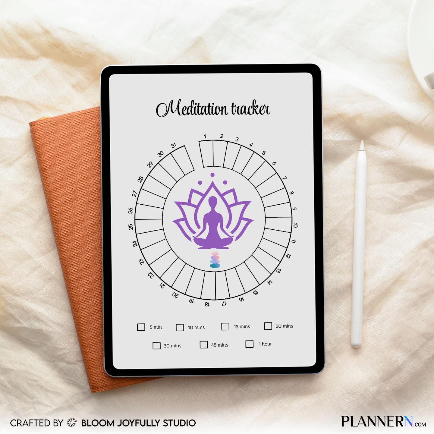 Calm Routine — Meditation Tracker Printable, Daily Mindfulness Log, Meditation Journal, Habit Tracker PDF, ... | Mindfulness printable