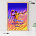 Abstract Wall Art — Kobe Bryant Poster, Minimalist Basketball Printable Quote Wall Art, NBA Black Mamba Mot... | Aislling printable