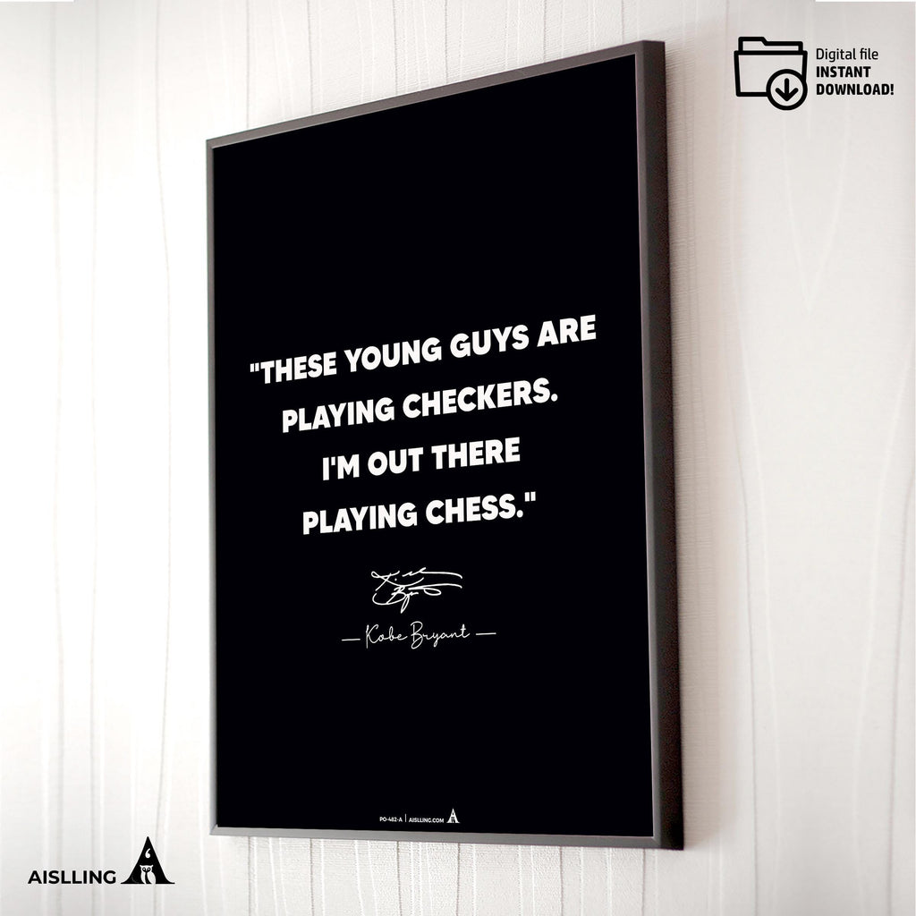 Aislling — Kobe Bryant Mamba Mentality Quotes, NBA Sports, Printable NBA Poster, Teenager kid basketball gi... | Aislling printable