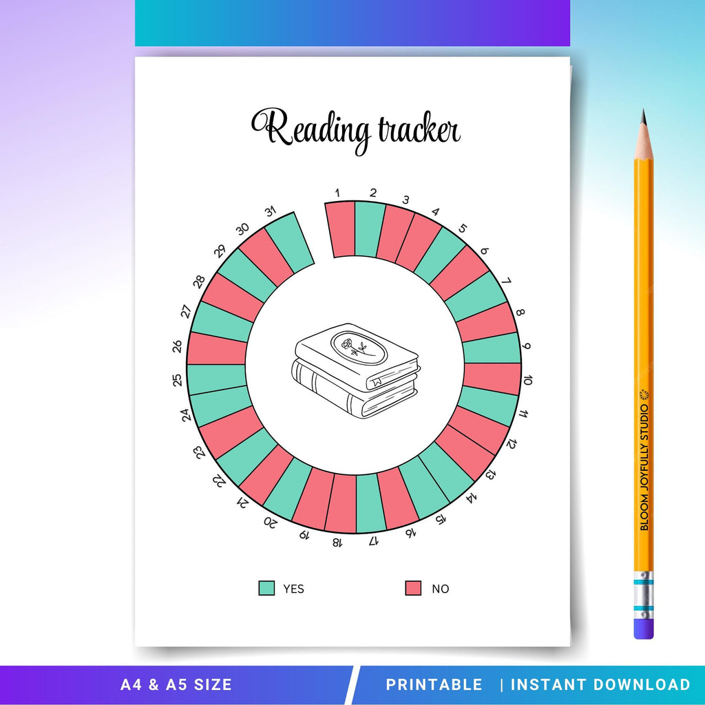 Aesthetic Planner — Reading Tracker PRINTABLE, Reading Tracker, Reading Log, Habit Tracker, Book Journal, R... | Bloom Joyfully printable
