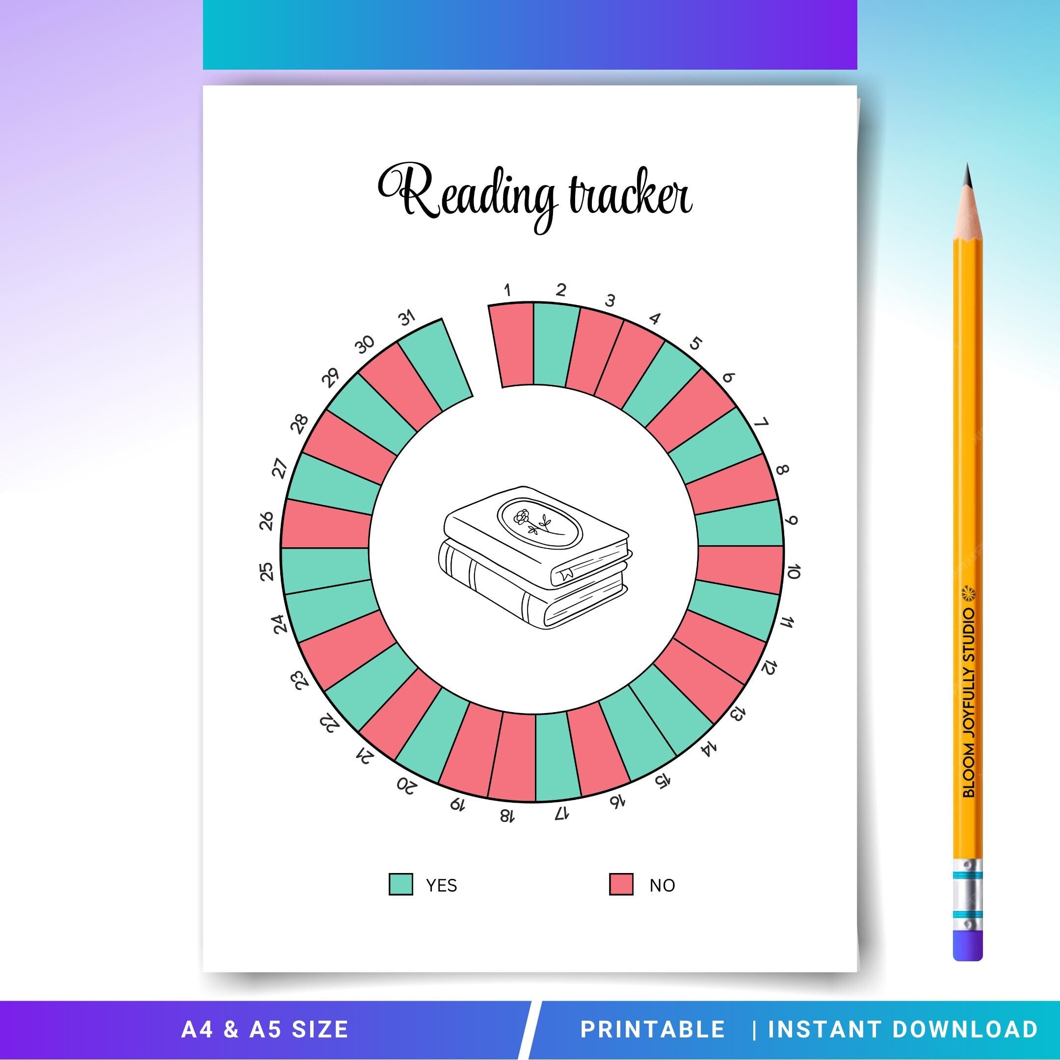 Aesthetic Planner — Reading Tracker PRINTABLE, Reading Tracker, Reading Log, Habit Tracker, Book Journal, R... | Bloom Joyfully printable