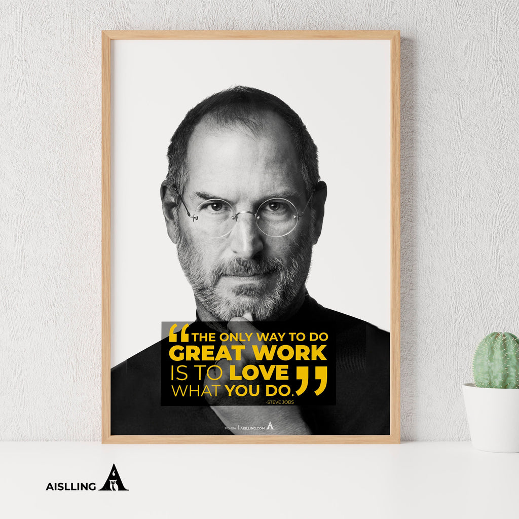 Aislling — The only way to do great work is to love, Steve Jobs Quote Poster Printables, Inspirational Quot... | Aislling printable