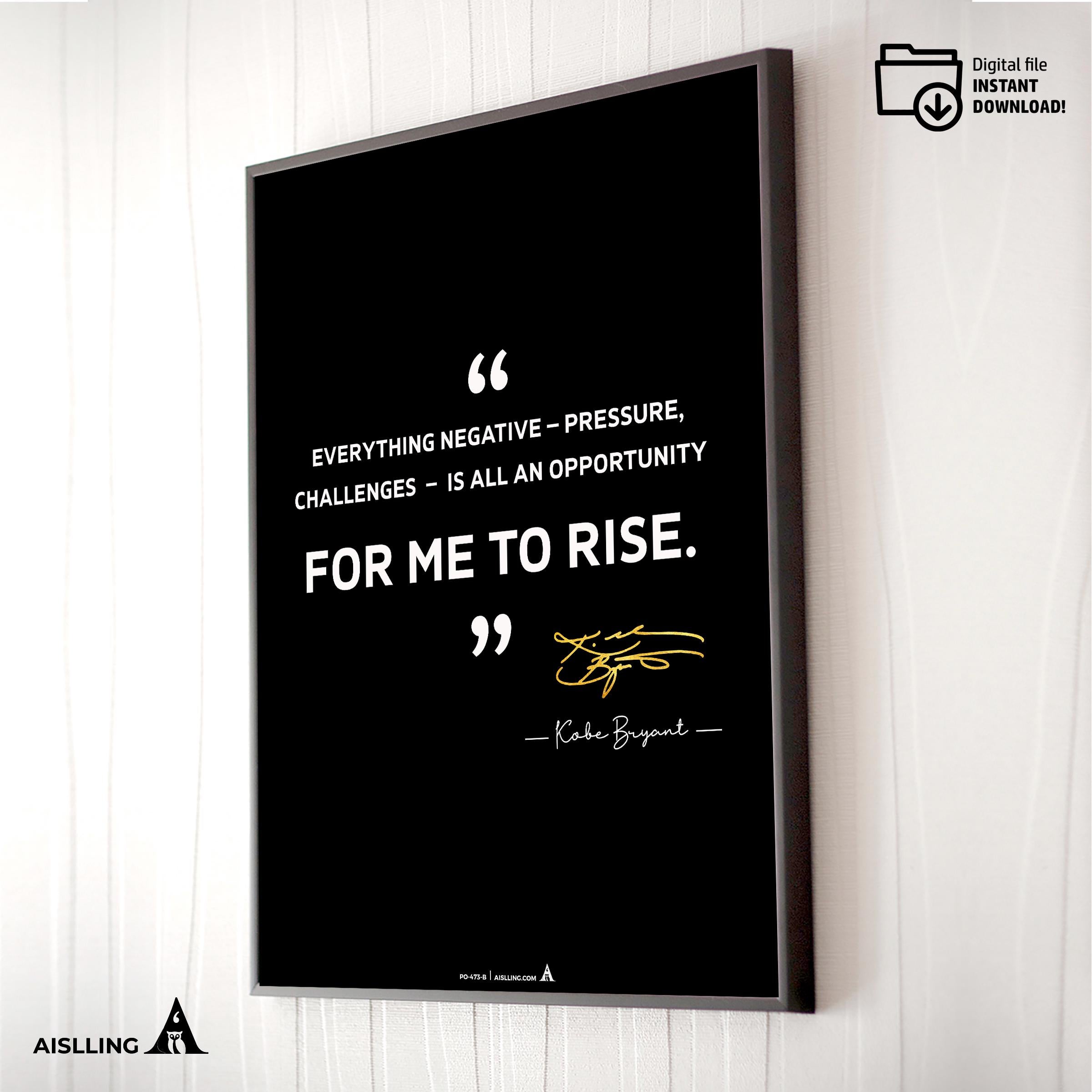 Aislling — Kobe Bryant Mamba Mentality Quotes, NBA Sports, Printable NBA Poster, Teenager kid basketball gi... | Aislling printable