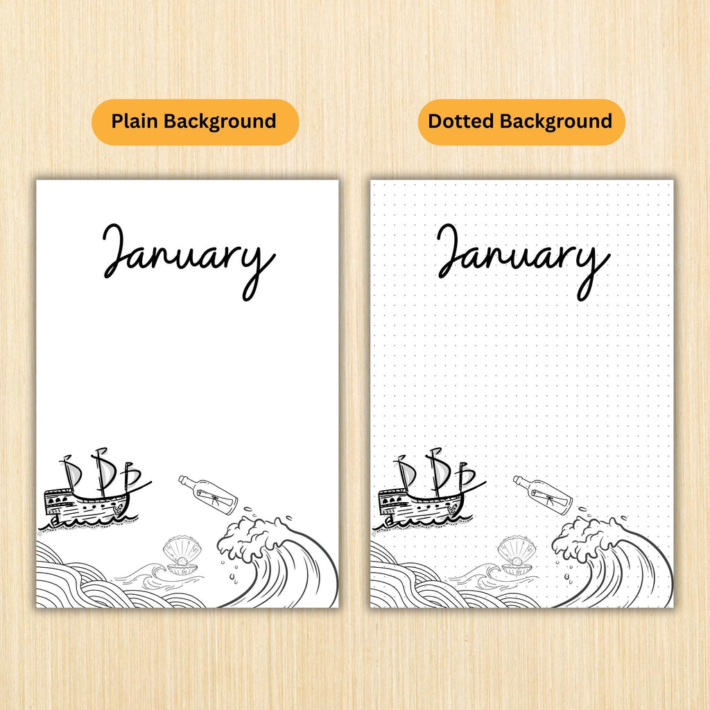 12 Month Cover Pages — 12 Month Printable Pages Bundle, Aesthetic Monthly Covers, PRINTABLE Monthly Title P... | Bloom Joyfully printable