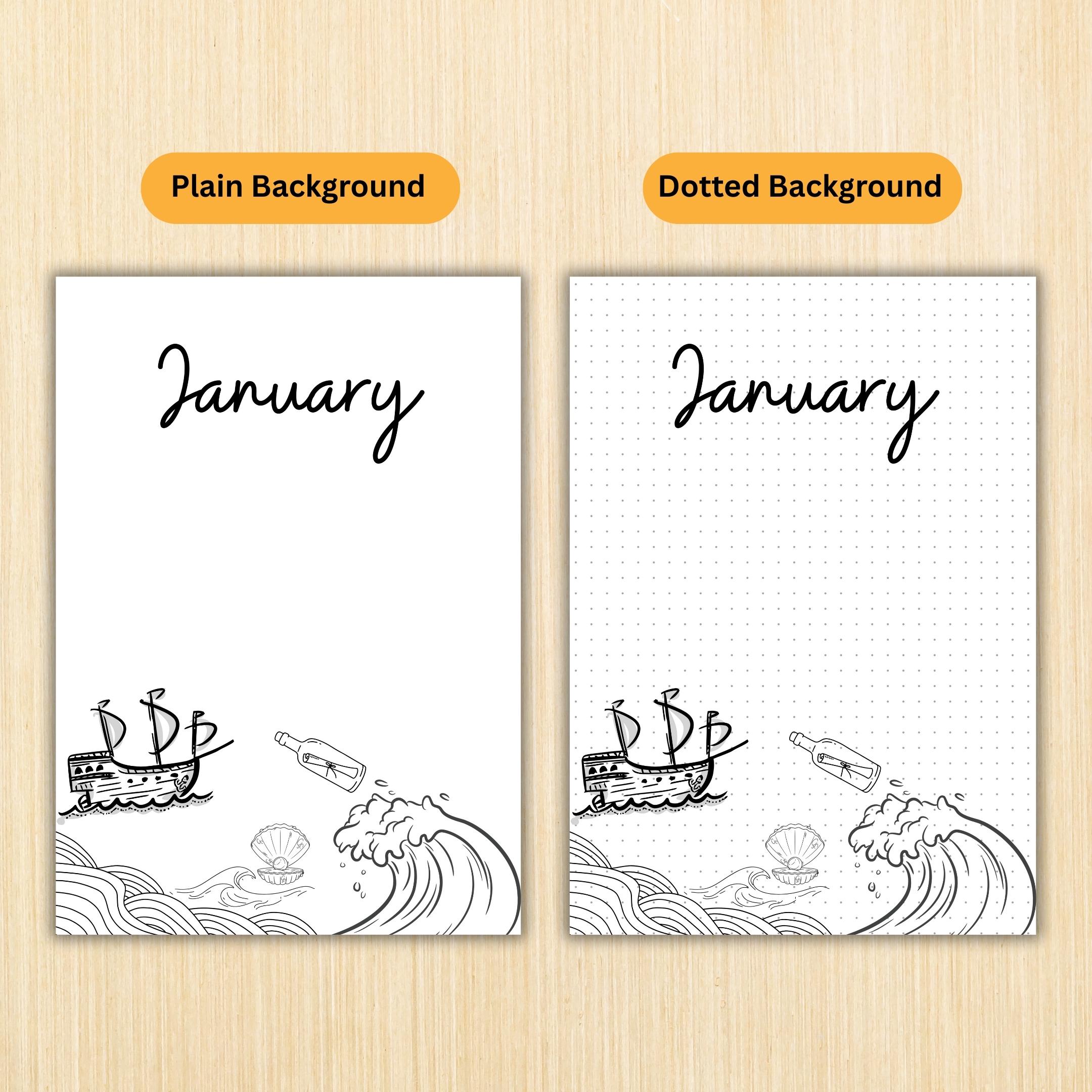 12 Month Cover Pages — 12 Month Printable Pages Bundle, Aesthetic Monthly Covers, PRINTABLE Monthly Title P... | Bloom Joyfully printable