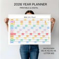 2026 Planner — 2026 PRINTABLE Wall Calendar, Dated Calendar, PDF, Different Sizes Available, Plan Your Day ... | Bloom Joyfully printable