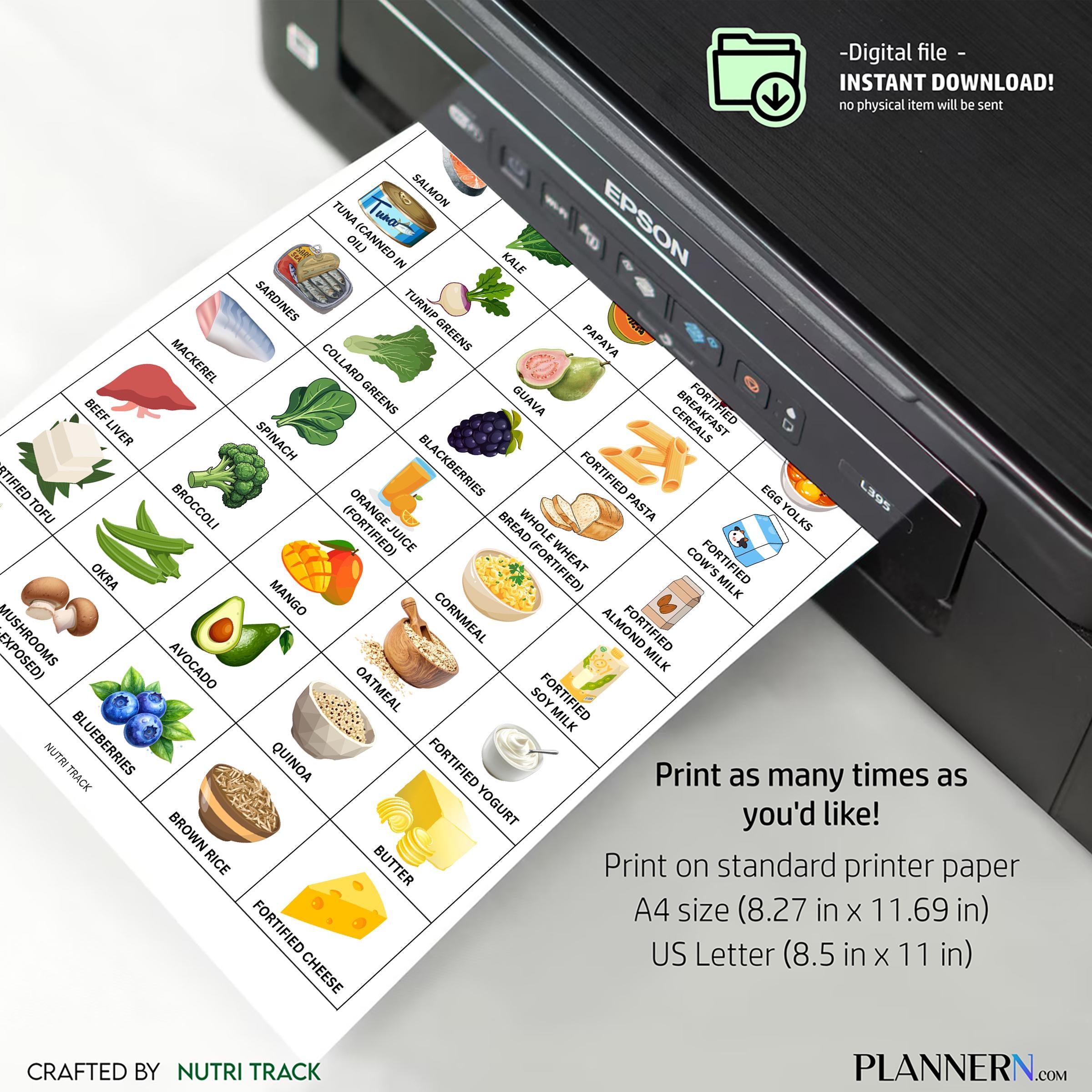Food List Pdf — Vitamin D Food List Printable, Vitamin Rich Food Chart, Healthy Eating Guide, Osteoporosis ... | Nutri Track printable