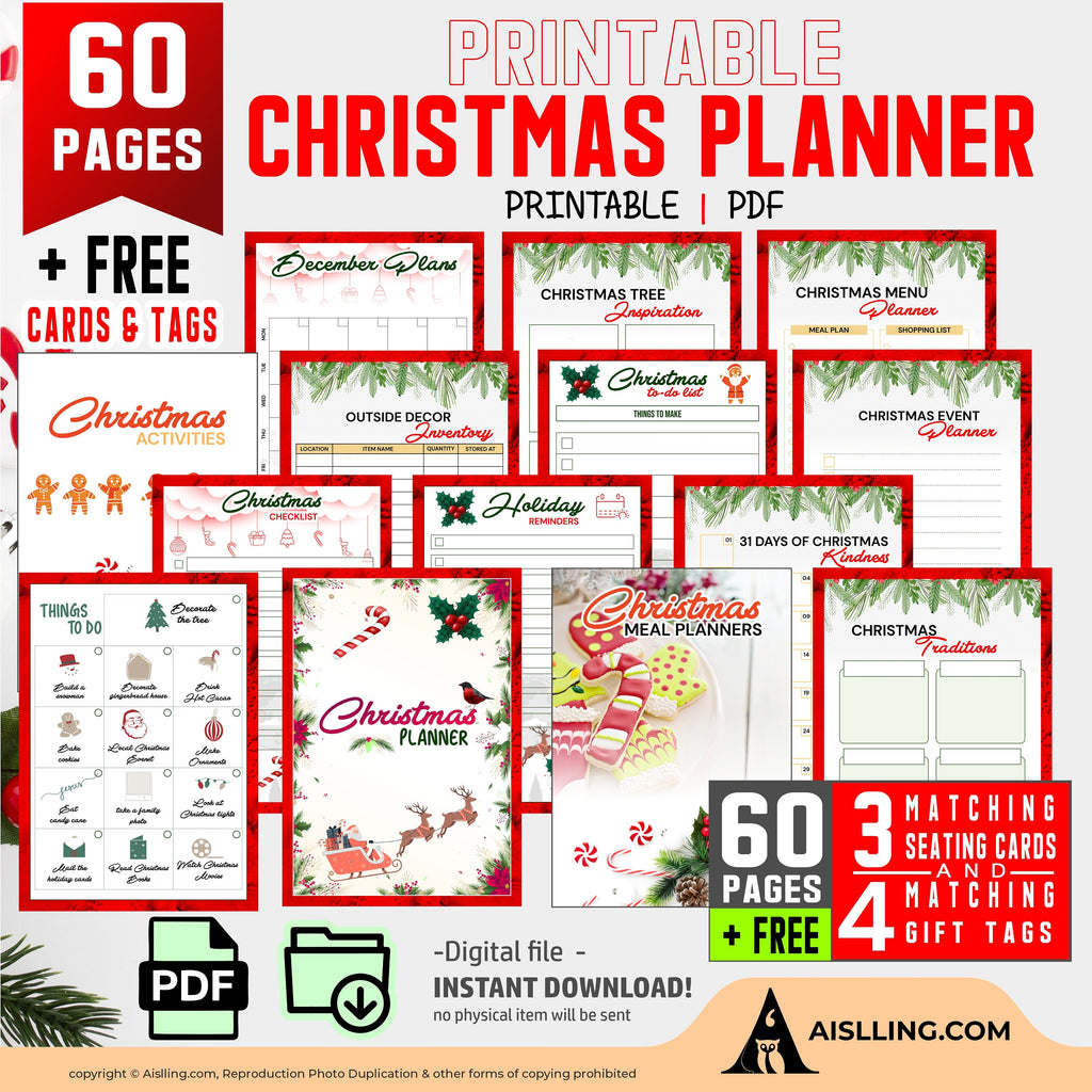 Chrismtas Gift List — Printable Christmas Planner Printable, Christmas Gift List Editable, Fillable, PDF, C... | Bloom Joyfully printable