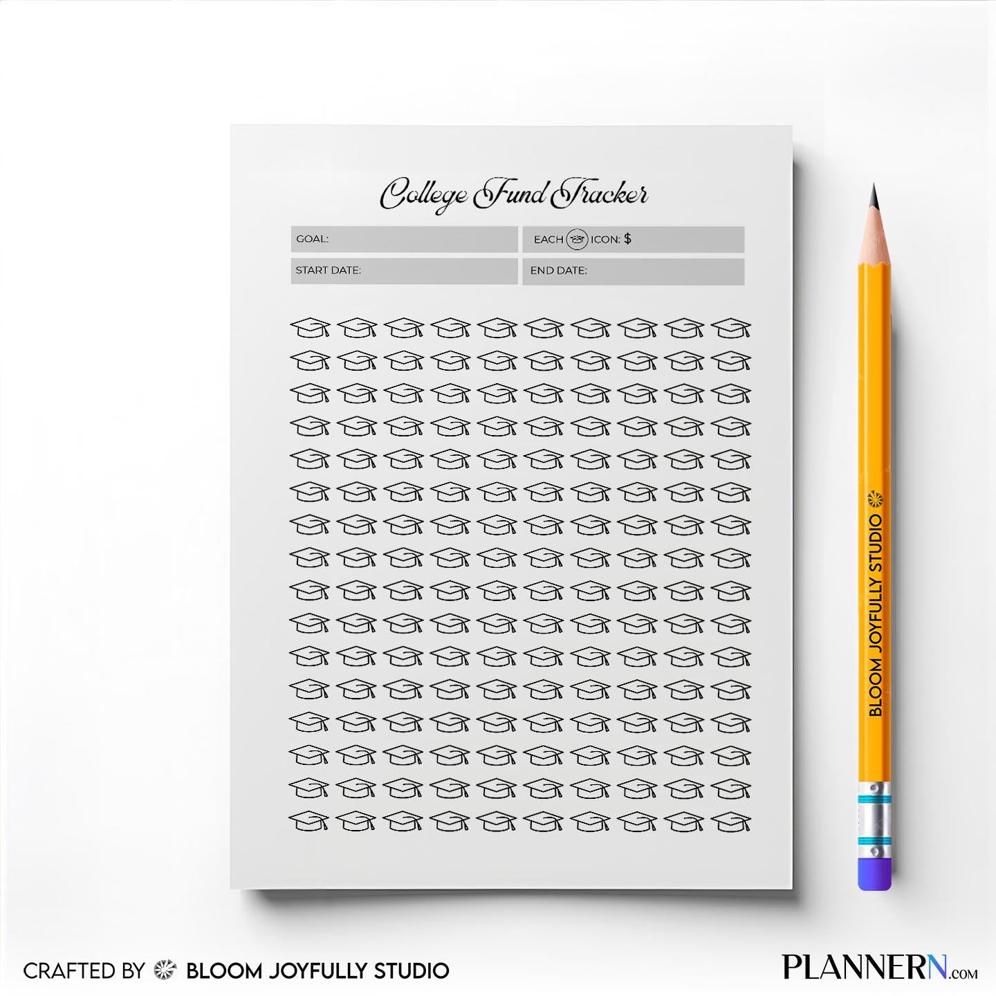 Budget Planner — College Fund Tracker Printable, Savings Goal PDF, College Savings Planner, Education Fund ... | Bloom Joyfully printable