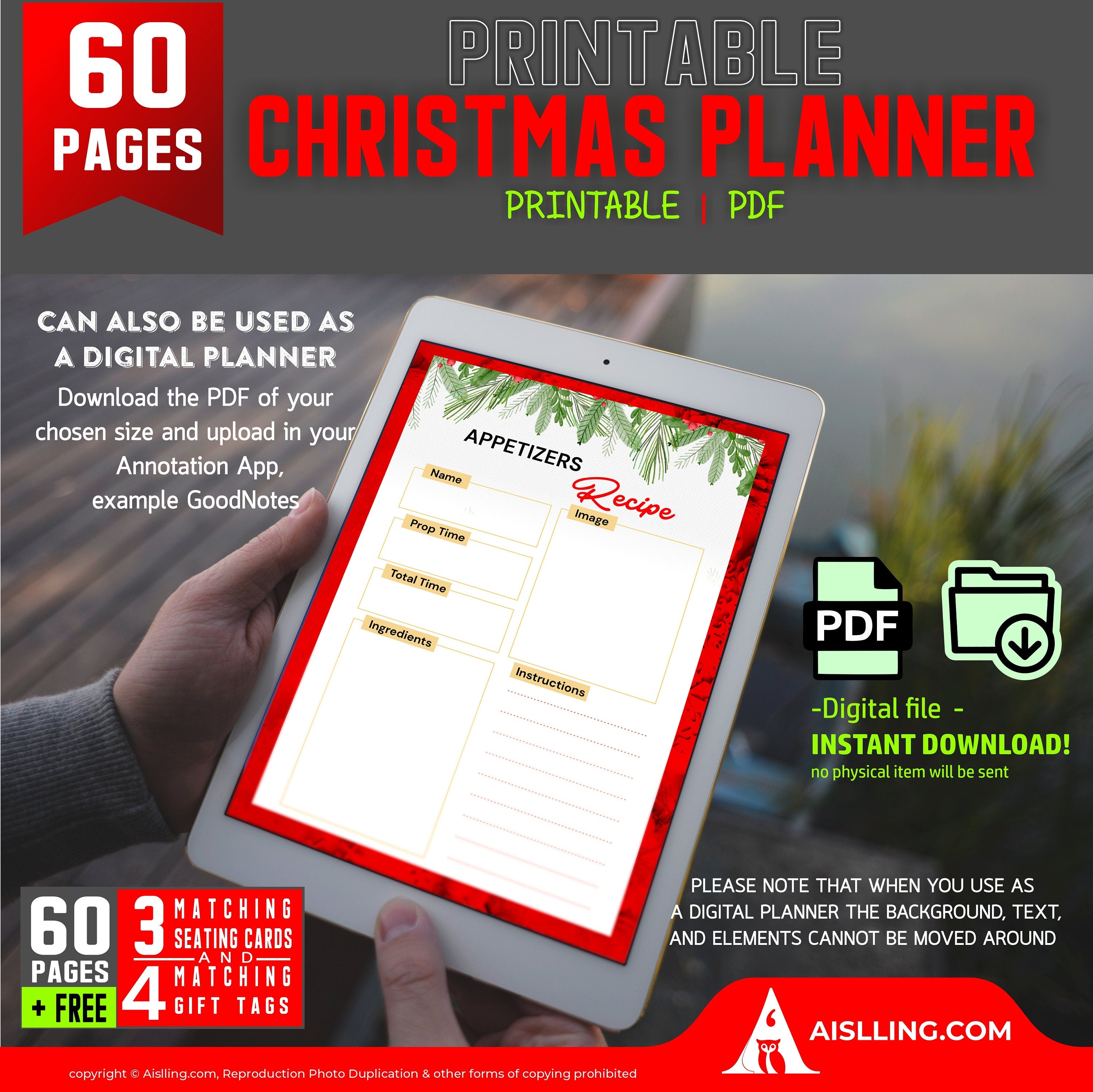Chrismtas Gift List — Printable Christmas Planner Printable, Christmas Gift List Editable, Fillable, PDF, C... | Bloom Joyfully printable