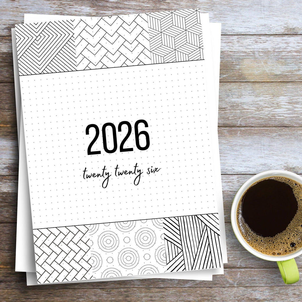 2026 Cover Pages — 2026 Bullet Journal Cover Page, PRINTABLE Title Page, 2026 Planner Cover, BUJO Cover Pag... | Bloom Joyfully printable