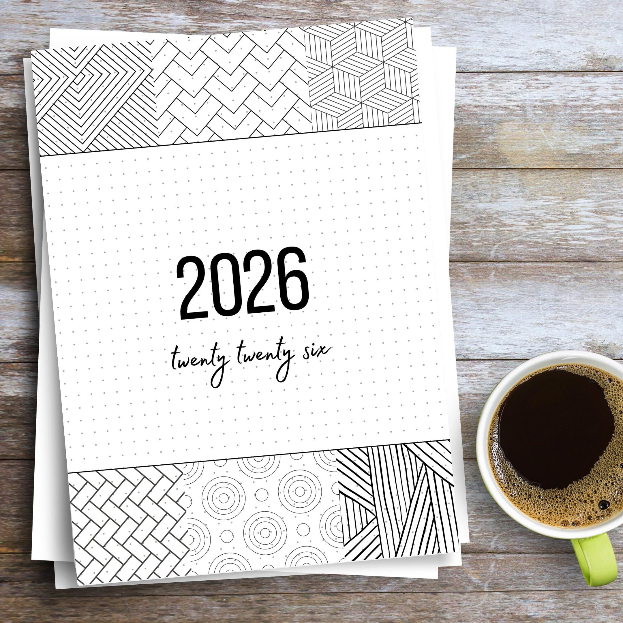 2026 Cover Pages — 2026 Bullet Journal Cover Page, PRINTABLE Title Page, 2026 Planner Cover, BUJO Cover Pag... | Bloom Joyfully printable