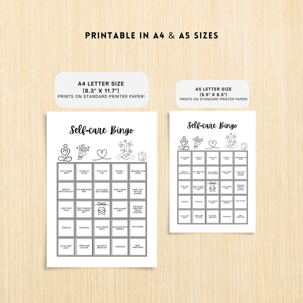 Affirmation — Self Care Bingo PRINTABLE, Mental Health Bingo, Wellness Challenge Tracker, Self Love Printab... | Mindfulness printable