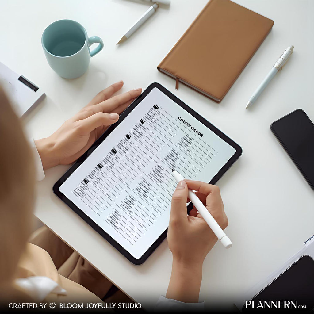 Budget Planner — Credit Card Information Tracker PRINTABLE, Card Details and Payment Log, Finance Planner, ... | Bloom Joyfully printable