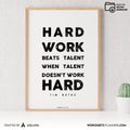 Aislling — Hard work beats Quotes, NBA Sports, Printable NBA Poster, Teenager kid basketball gift, NBA post... | Aislling printable