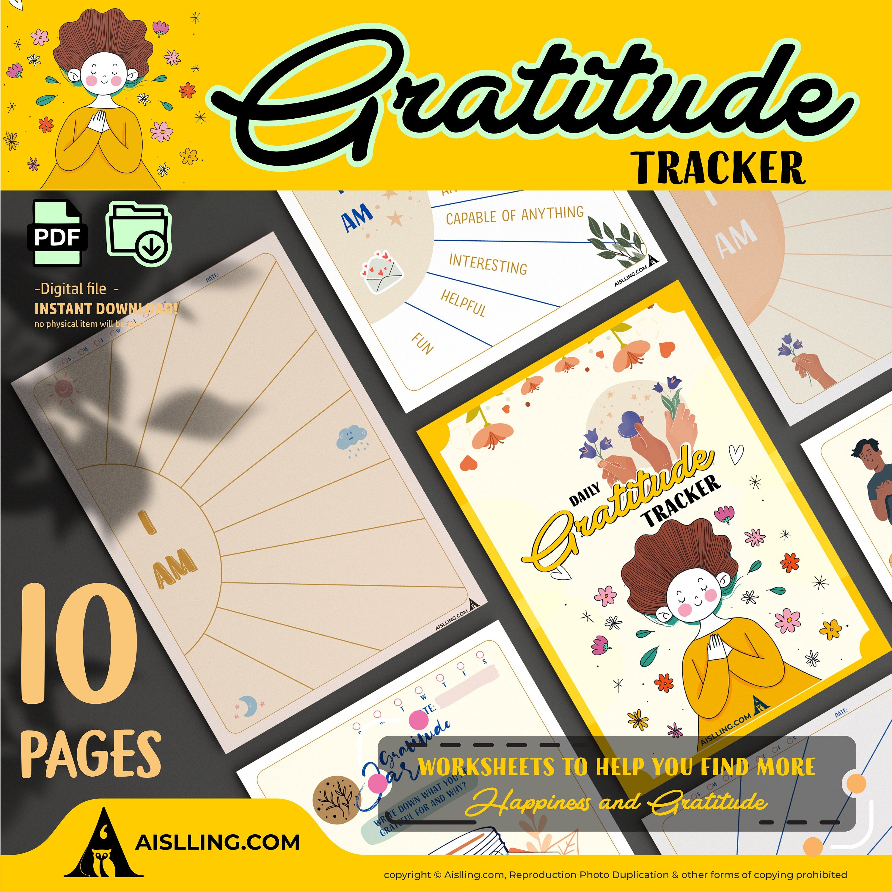 Adhd Worksheets — gratitude journal, Daily Reflections, Reflection Journal, Therapy Handouts, Working Memor... | Mindfulness printable