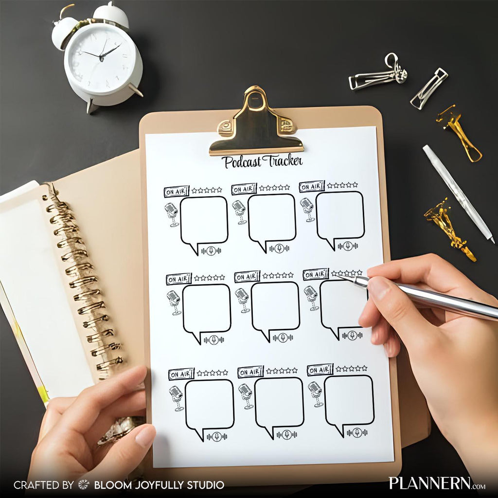 Content Planner — Podcast Tracker PRINTABLE, Podcast Content Organiser, Planner Page, Podcast Episode Track... | Bloom Joyfully printable