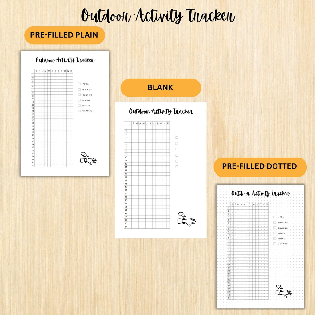 OUTDOOR ACTIVITY Tracker, Printable Journal Page, Adventure Log, Printable Adventure Tracker, Outdoor Activ... | Bloom Joyfully printable